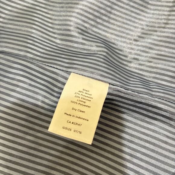 Talbots Blue Wool Blend Blazer Jacket Size 10 Preppy Academic Career Warm - Picture 11 of 16